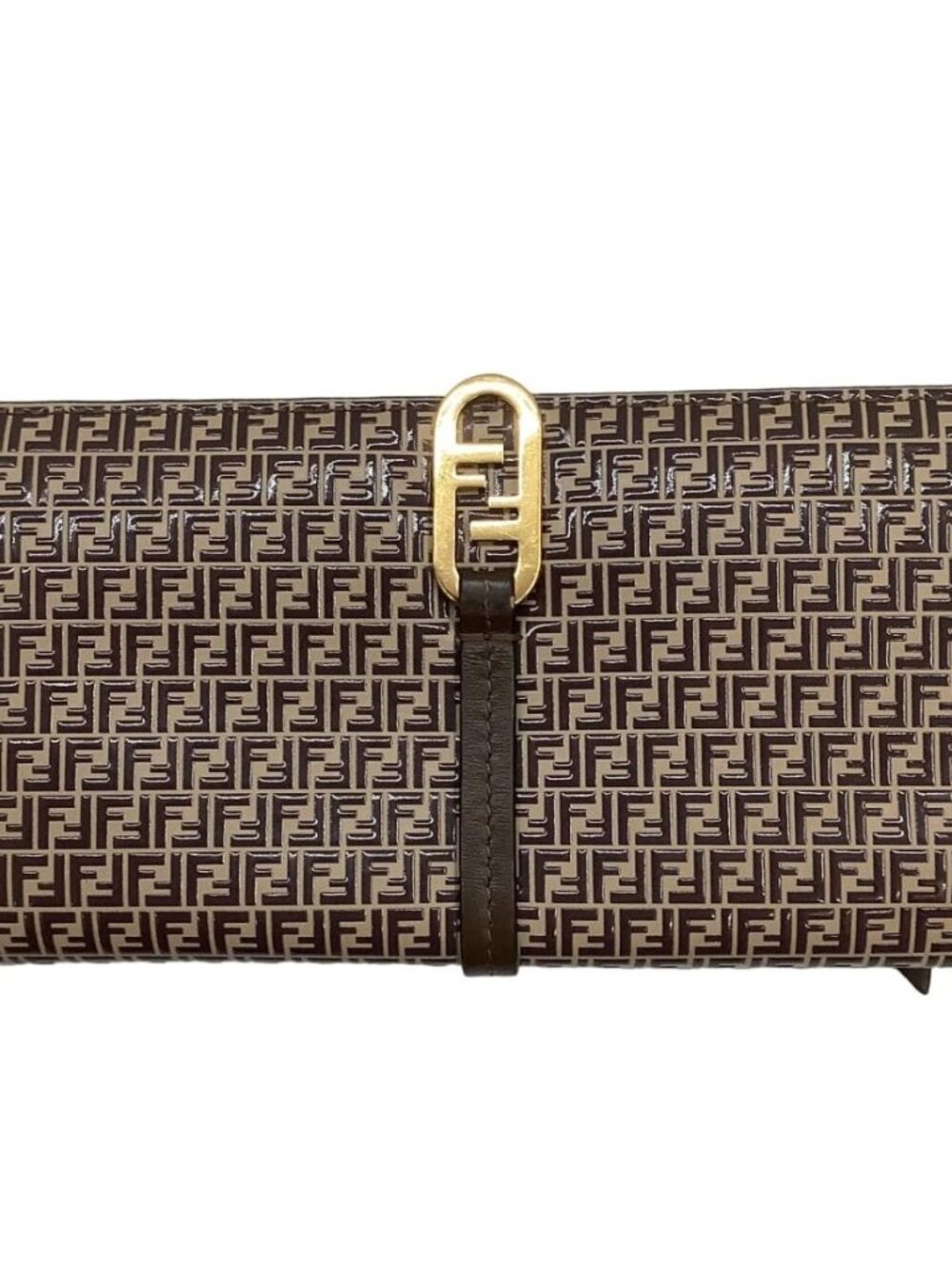 Fendi Wallet Micro FF Pattern Brown